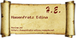 Hasenfratz Edina névjegykártya